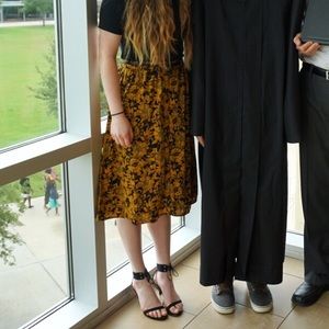 Forever 21 Contemporary Sunflower Maxi Skirt